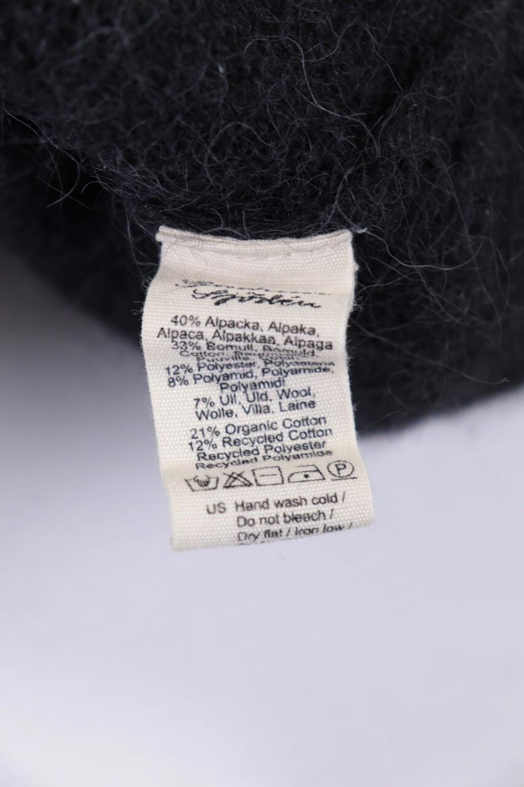 GUDRUN SJODEN Gray Alpaca Wool Knit Cropped Cardigan Sweater – Size S