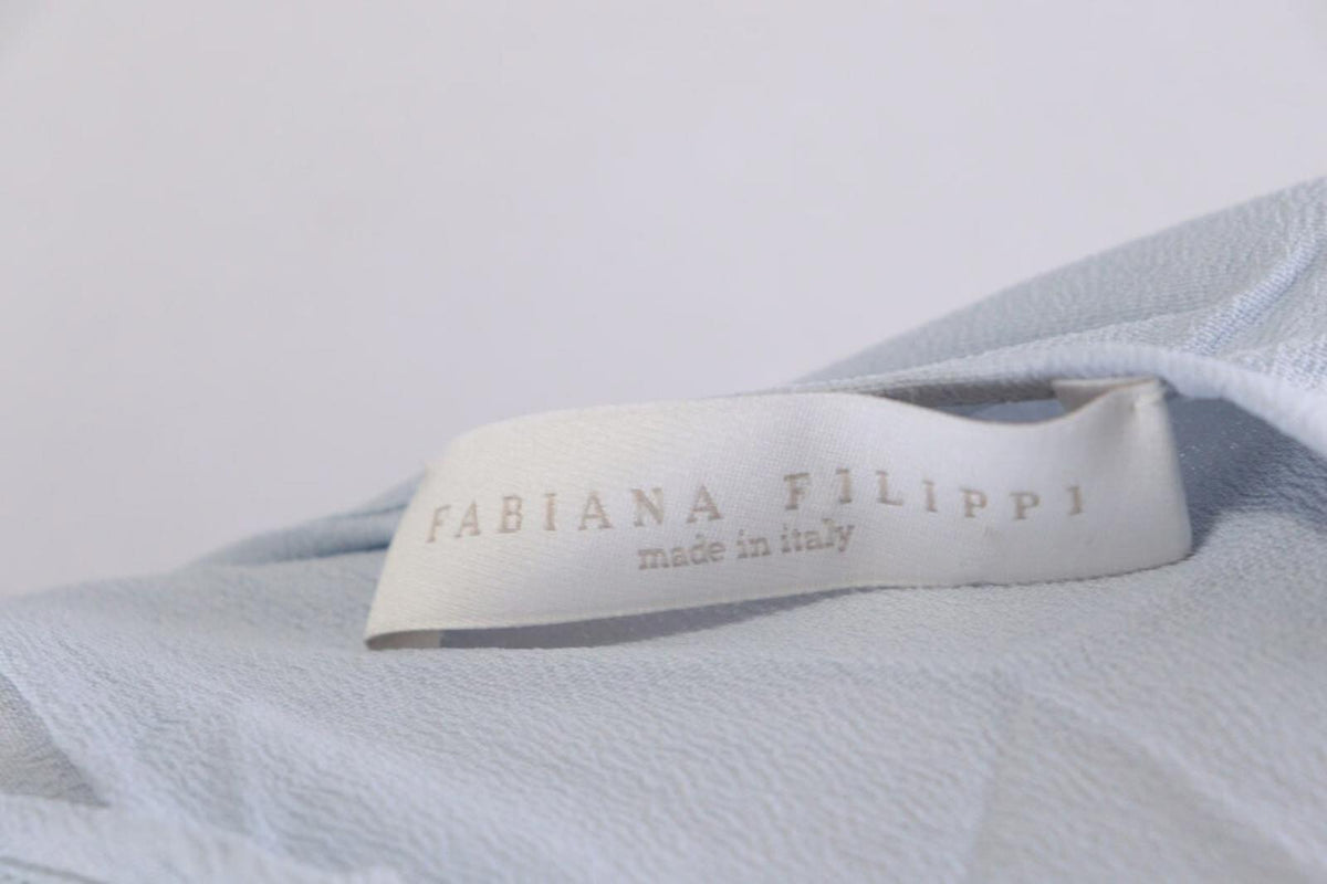 FABIANA FILIPPI Blue Sleeveless Silk Tank Top Tunic – Size 46 Large