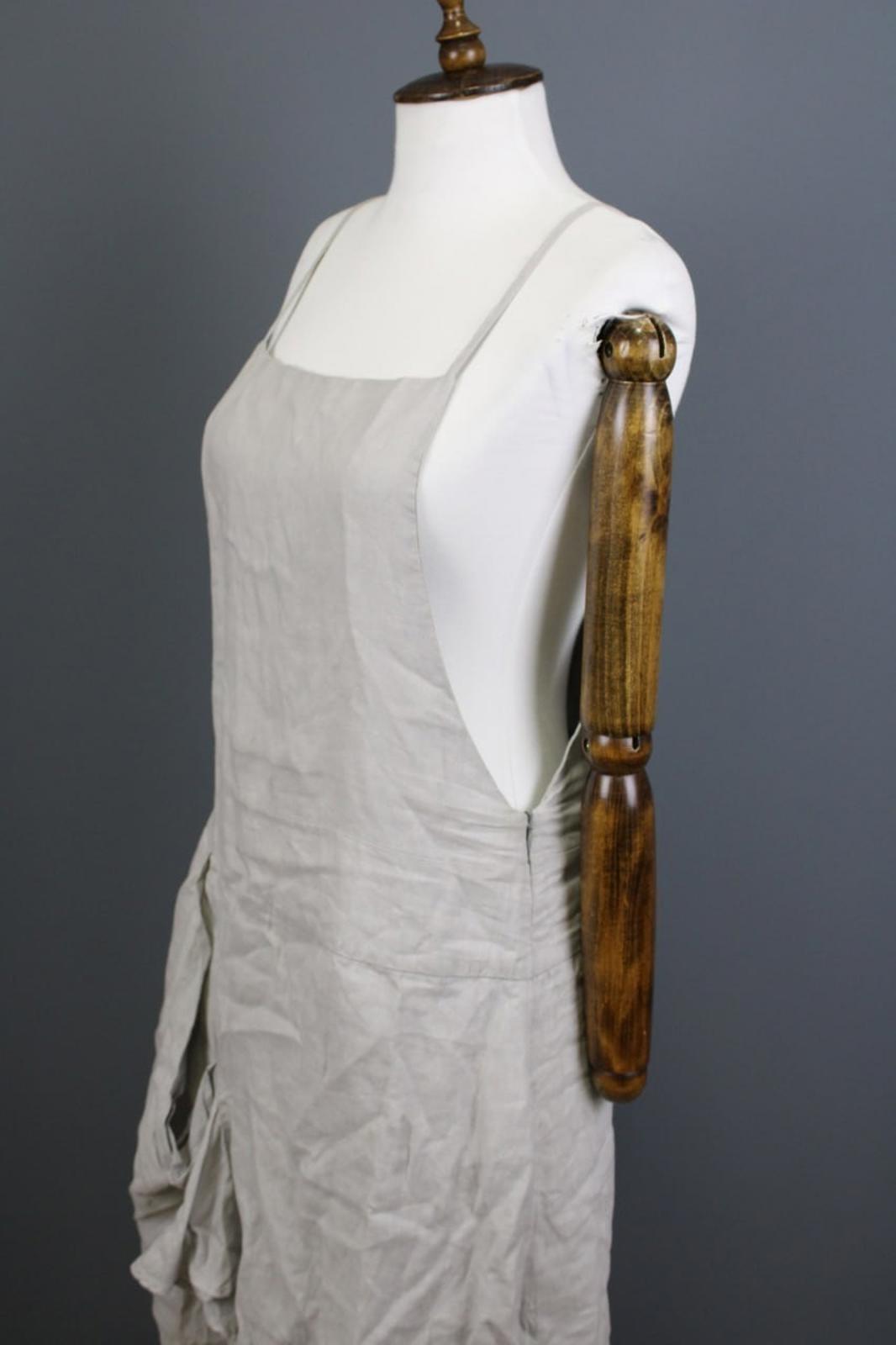 SARAH PACINI Gray Spaghetti Strap Square Neck Sleeveless Tank Dress – Size M/L