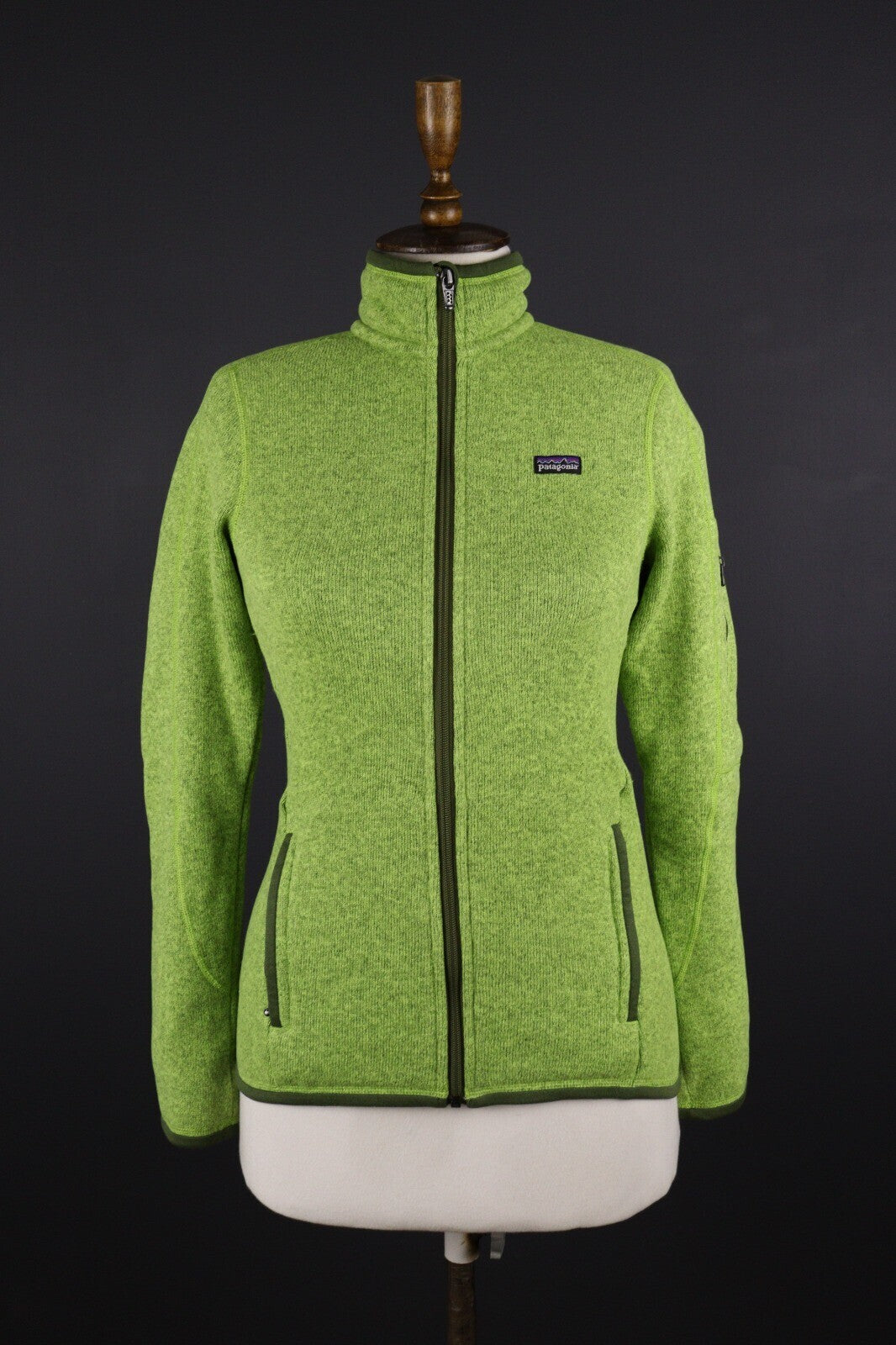 Patagonia Green Full Zip Hiking Outdoor Fleece Sherpa Jacket – Size XS