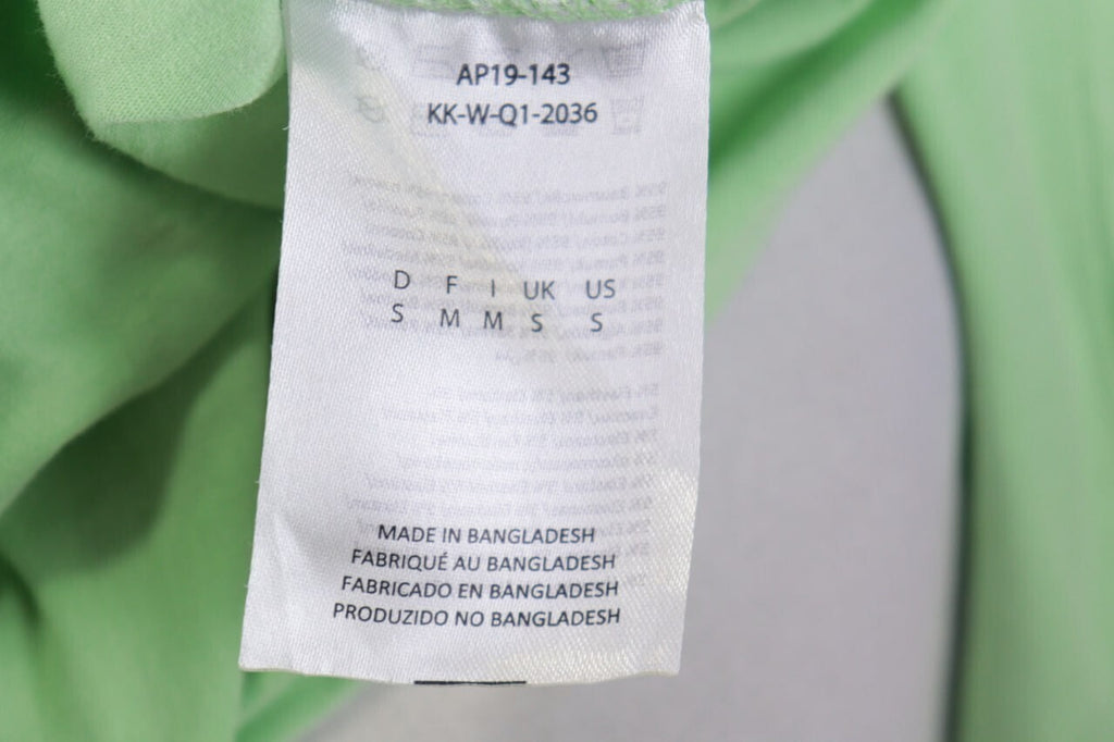 Karl Kani Embroidered Sleeve Green Asymmetrical One Shoulder Shirt – Size S – Used