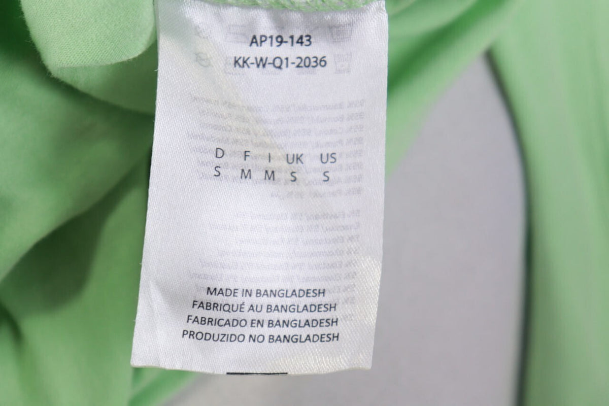 Karl Kani Embroidered Sleeve Green Asymmetrical One Shoulder Shirt – Size S – Used