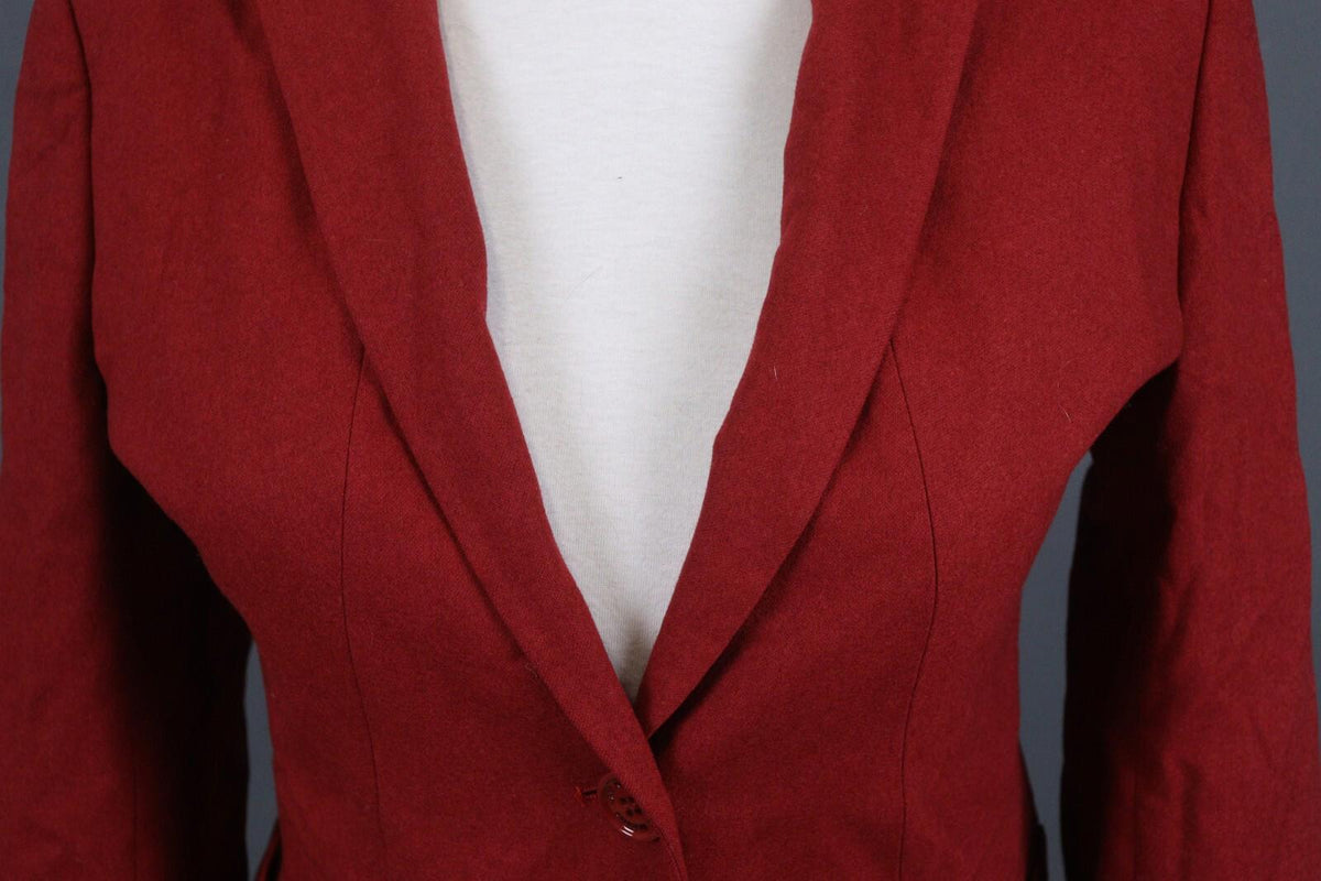 LOVE MOSCHINO Red Long Sleeve Three Button Coat Blazer – Size US 6