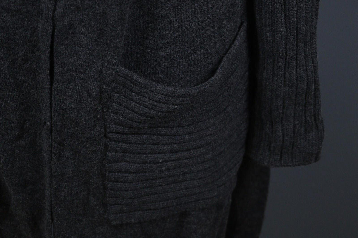 GUDRUN SJODEN Gray Long Sleeve Lagenlook Knit Cardigan Sweater – Size M
