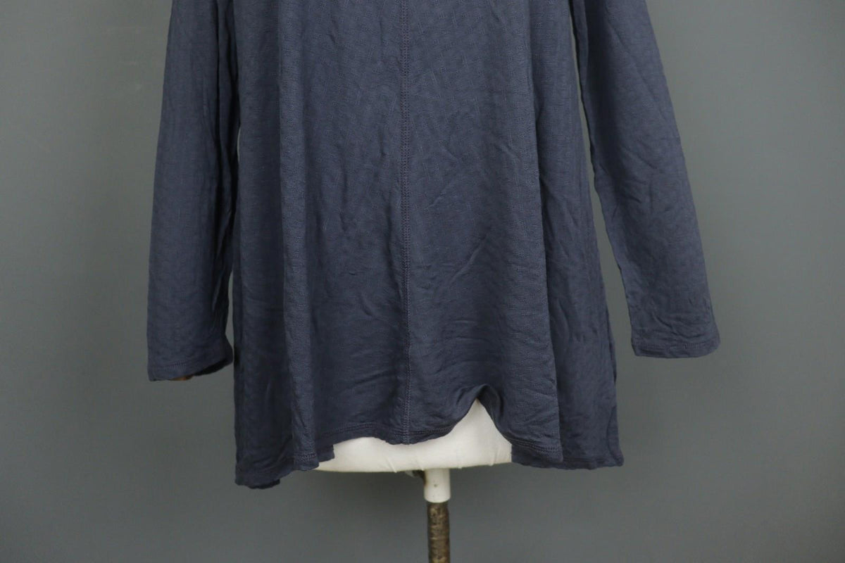 GUDRUN SJODEN Gray Round Neck Long Sleeve Regular Fit Pullover Tunic Dress Sz M