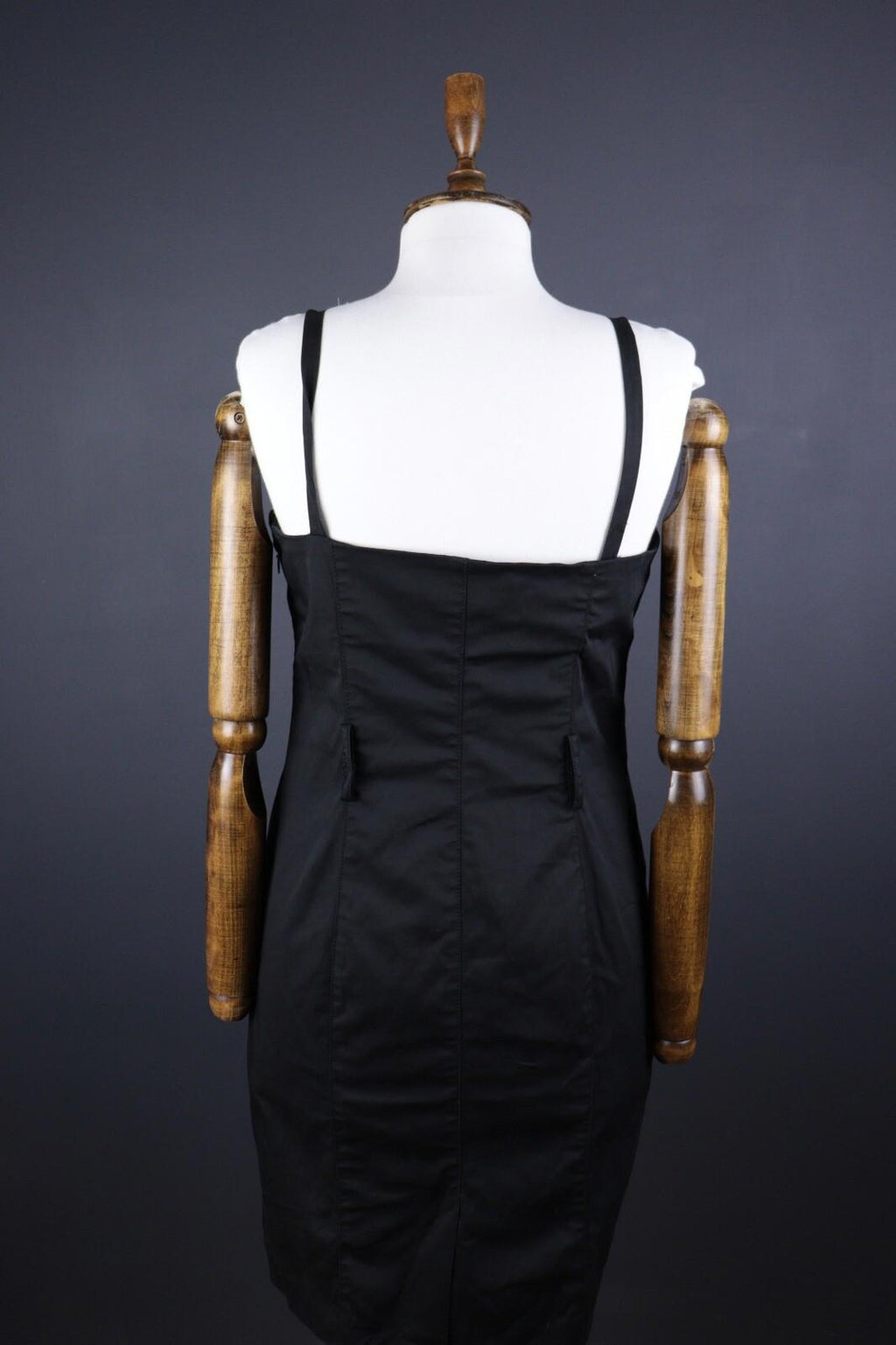 MAX MARA STUDIO Black A-Line Strappy Midi Dress – Size M