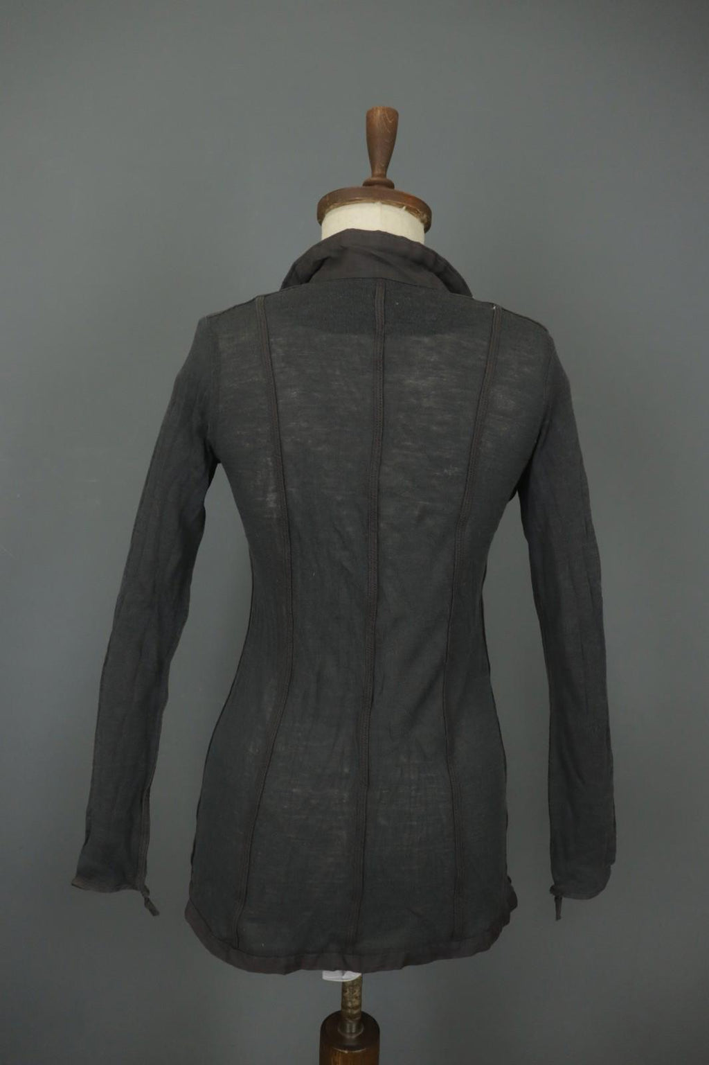 ANNETTE GORTZ Black Wool Collared Long Sleeve Button Front Shirt Top – Size XS