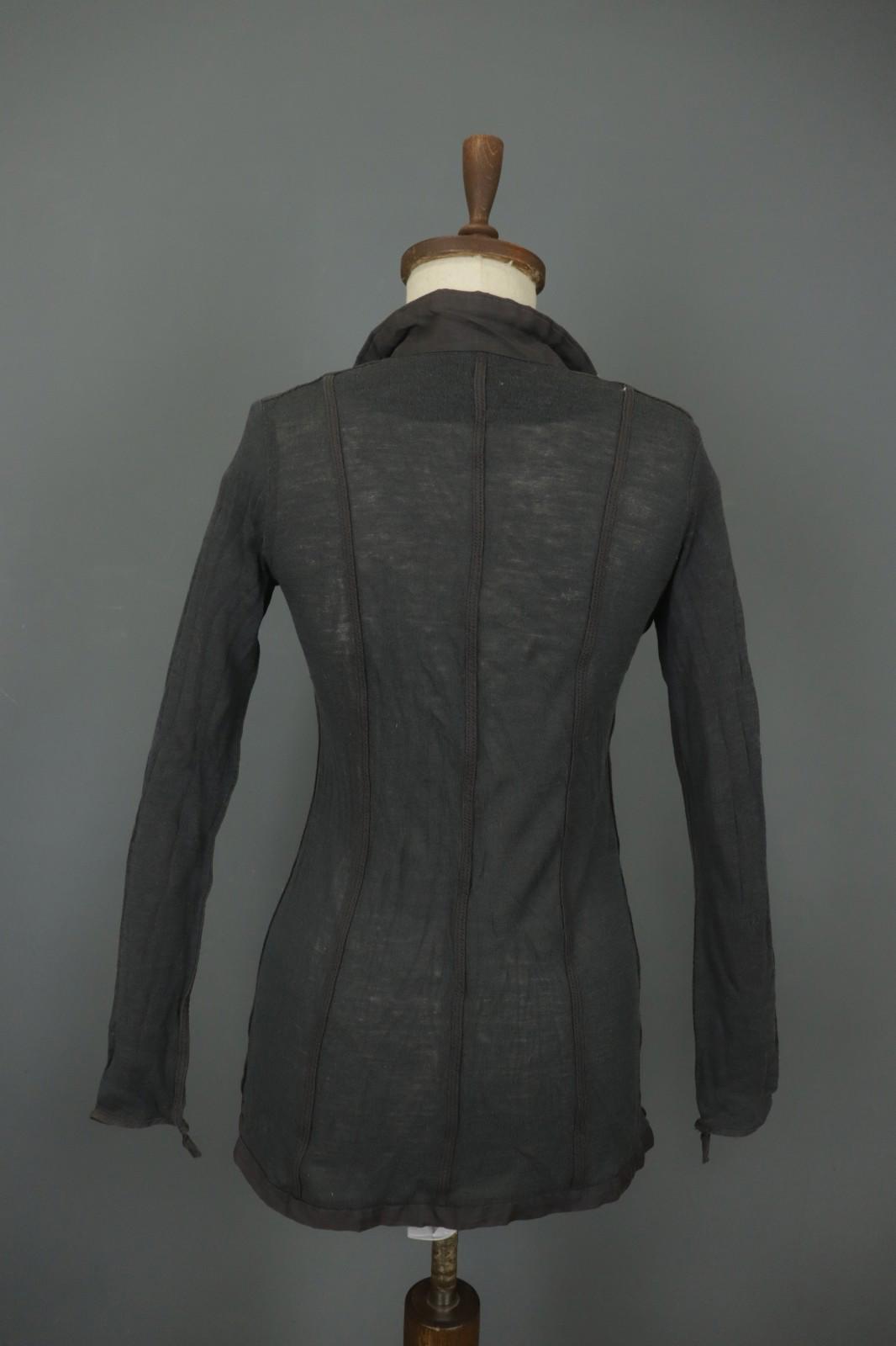 ANNETTE GORTZ Black Wool Collared Long Sleeve Button Front Shirt Top – Size XS
