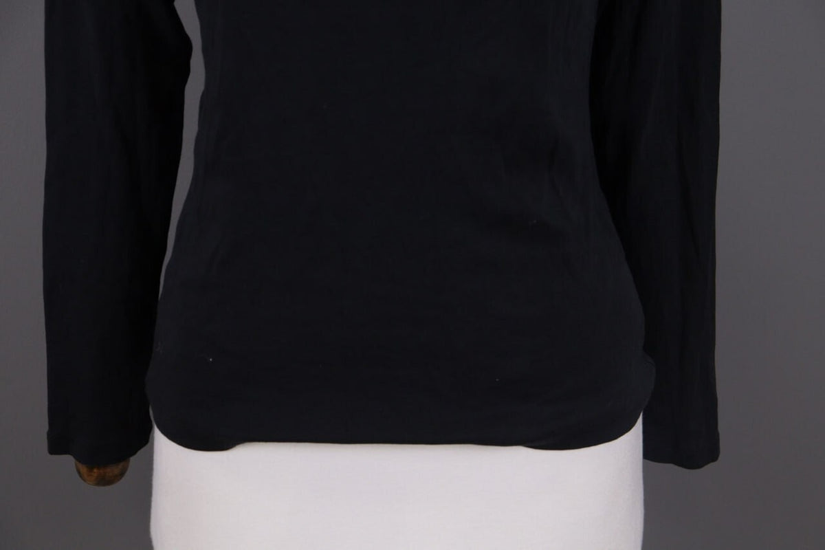 Lauren Ralph Lauren Black Leather Strap Cotton Sweater – Size M
