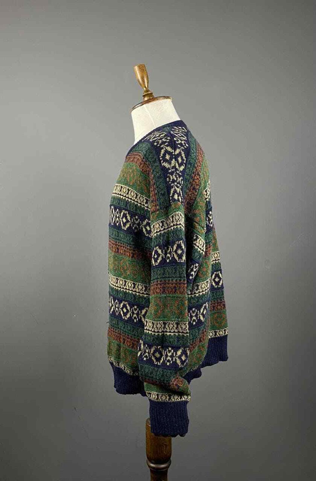 LACOSTE Vintage Multicolor Knitted Wool/Alpaca/Acrylic Sweater – Size 5/L