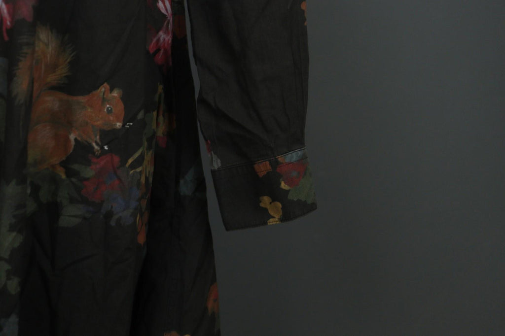 HANNES ROETHER Multi Floral Cotton Long Sleeve Button Front Shirt Dress – Size S