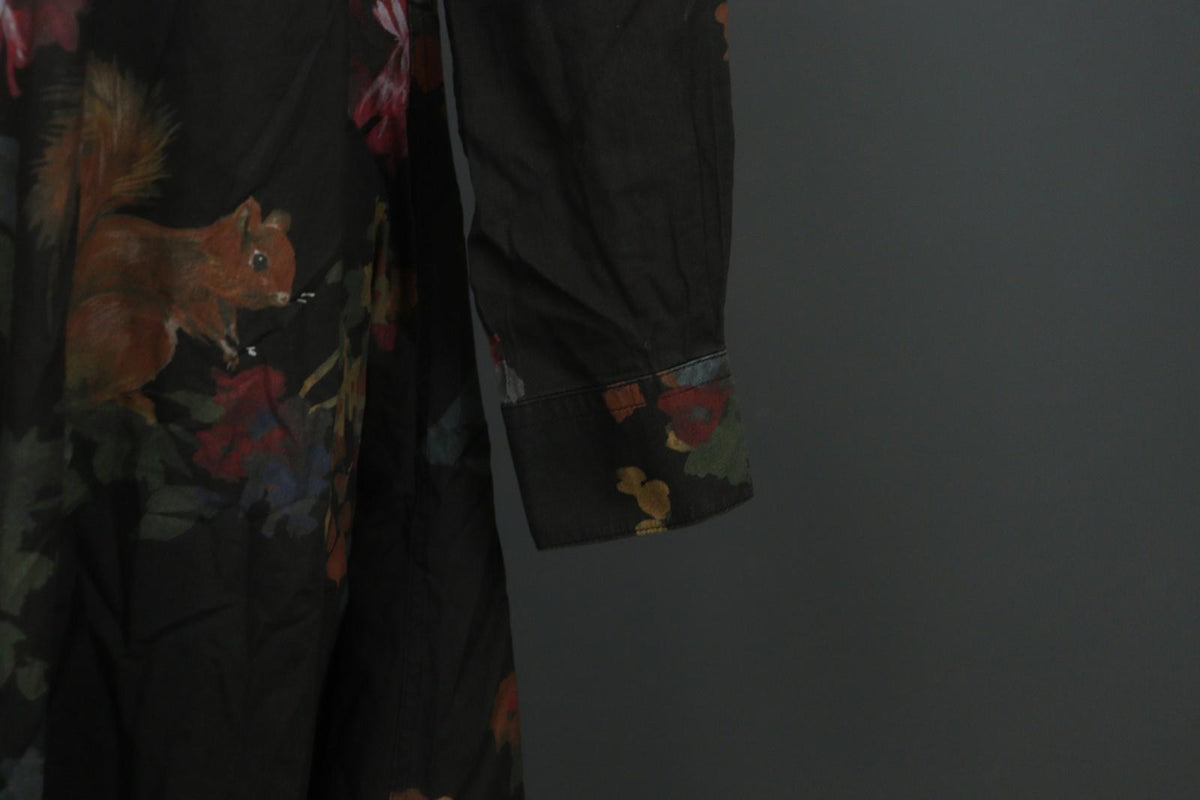 HANNES ROETHER Multi Floral Cotton Long Sleeve Button Front Shirt Dress – Size S