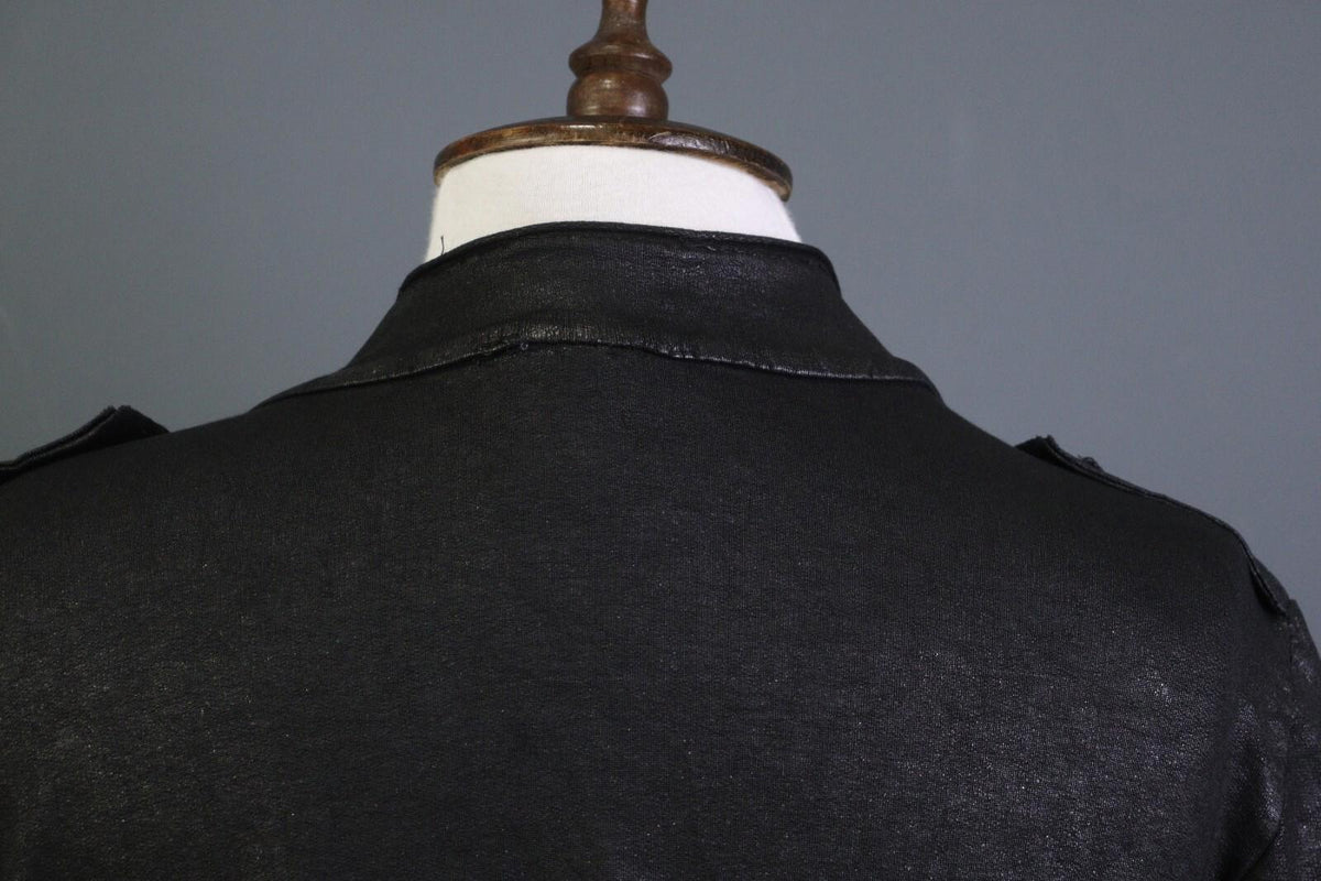 RUNDHOLZ Black Long Sleeve Pockets Ladies Military-Inspired Long Jacket