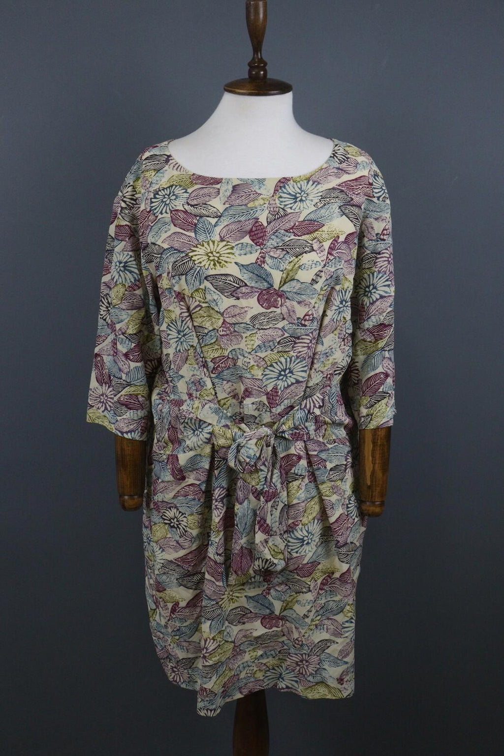 TOAST Multicolor 3/4 Sleeve Round Neck Fit & Flare Dress – Size 14