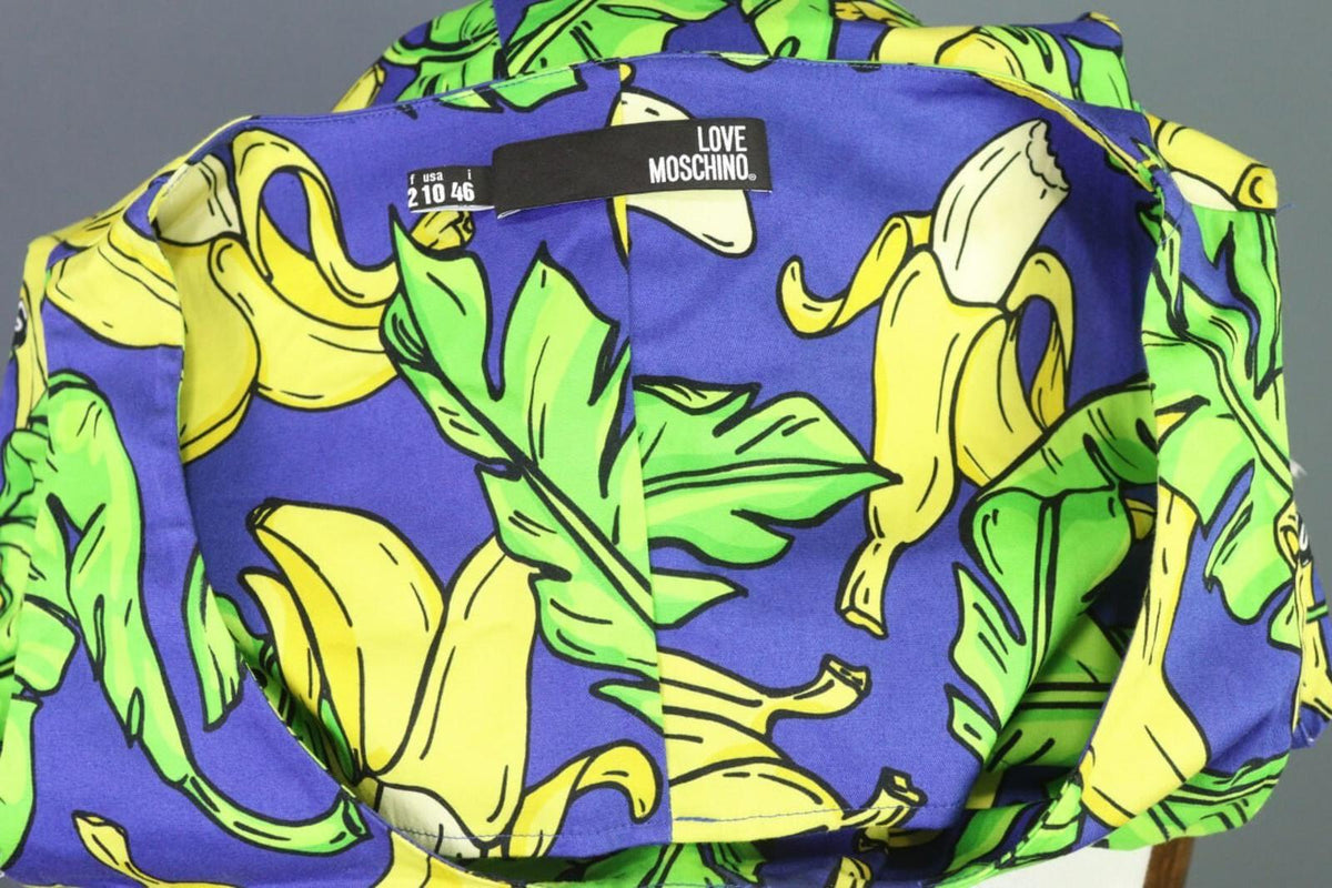 LOVE MOSCHINO Multicolor Fruits Sleeveless A-Line Short Dress – Size US 10 / I 46