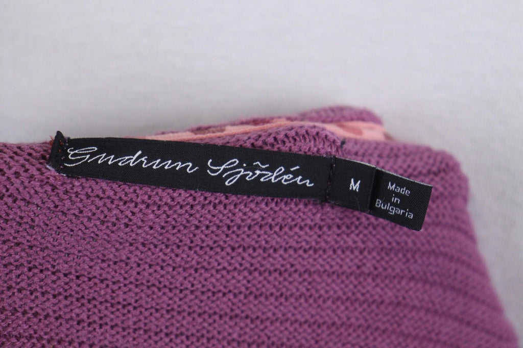 GUDRUN SJODEN Purple Striped Cap Sleeve Stretch Top Blouse – Size M – Used