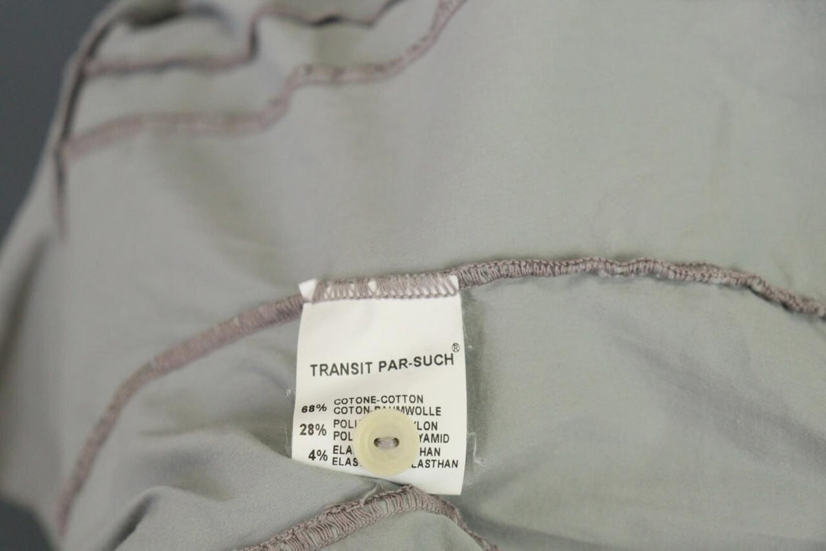 TRANSIT PAR SUCH Gray Beolt Long Sleeve Cape Top Blouse Shirt – Size 1
