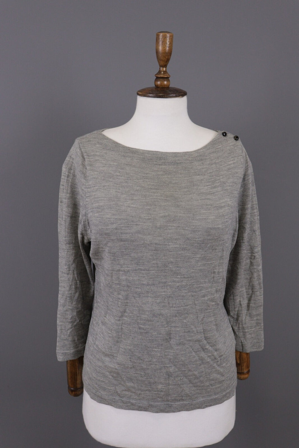 J. Crew Gray Merino Wool Sweater Long Sleeve Top – Size L