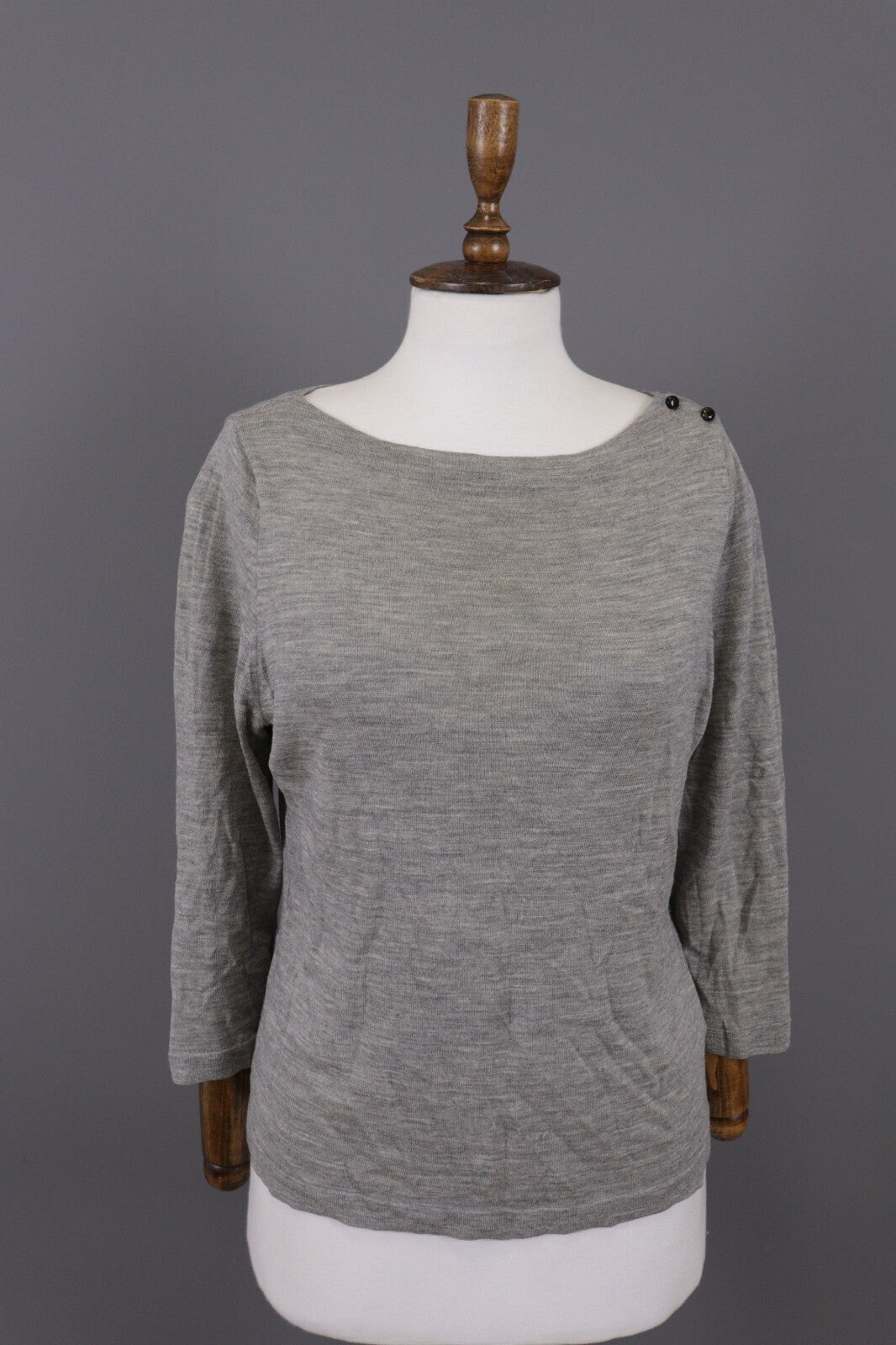 J. Crew Gray Merino Wool Sweater Long Sleeve Top – Size L