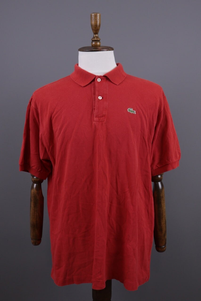 Lacoste Red Summer Men Short Sleeve Polo Shirt – Size 7 XXL
