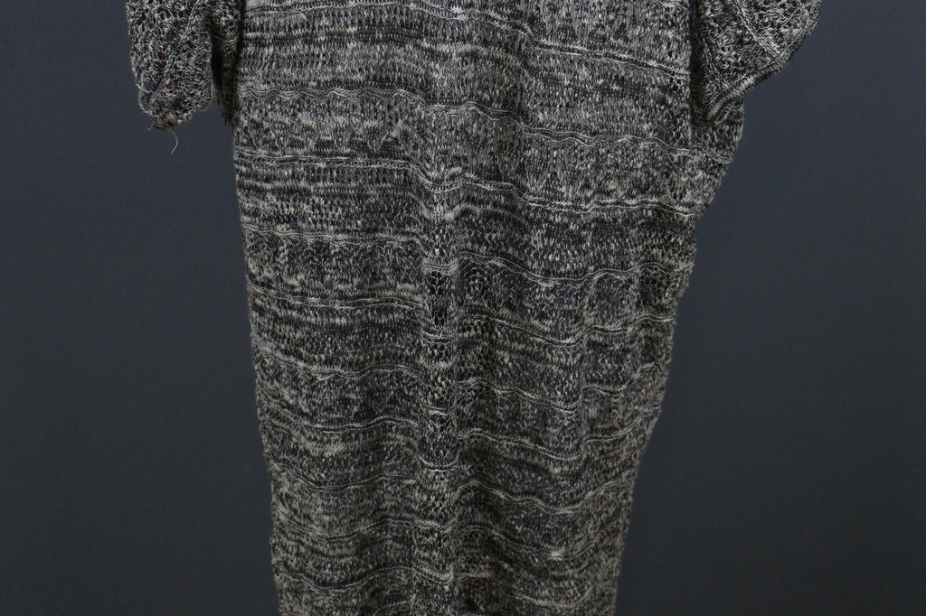 TRANSIT PAR SUCH Black White Deep V-Neck Open Front Long Cardigan – Size 2