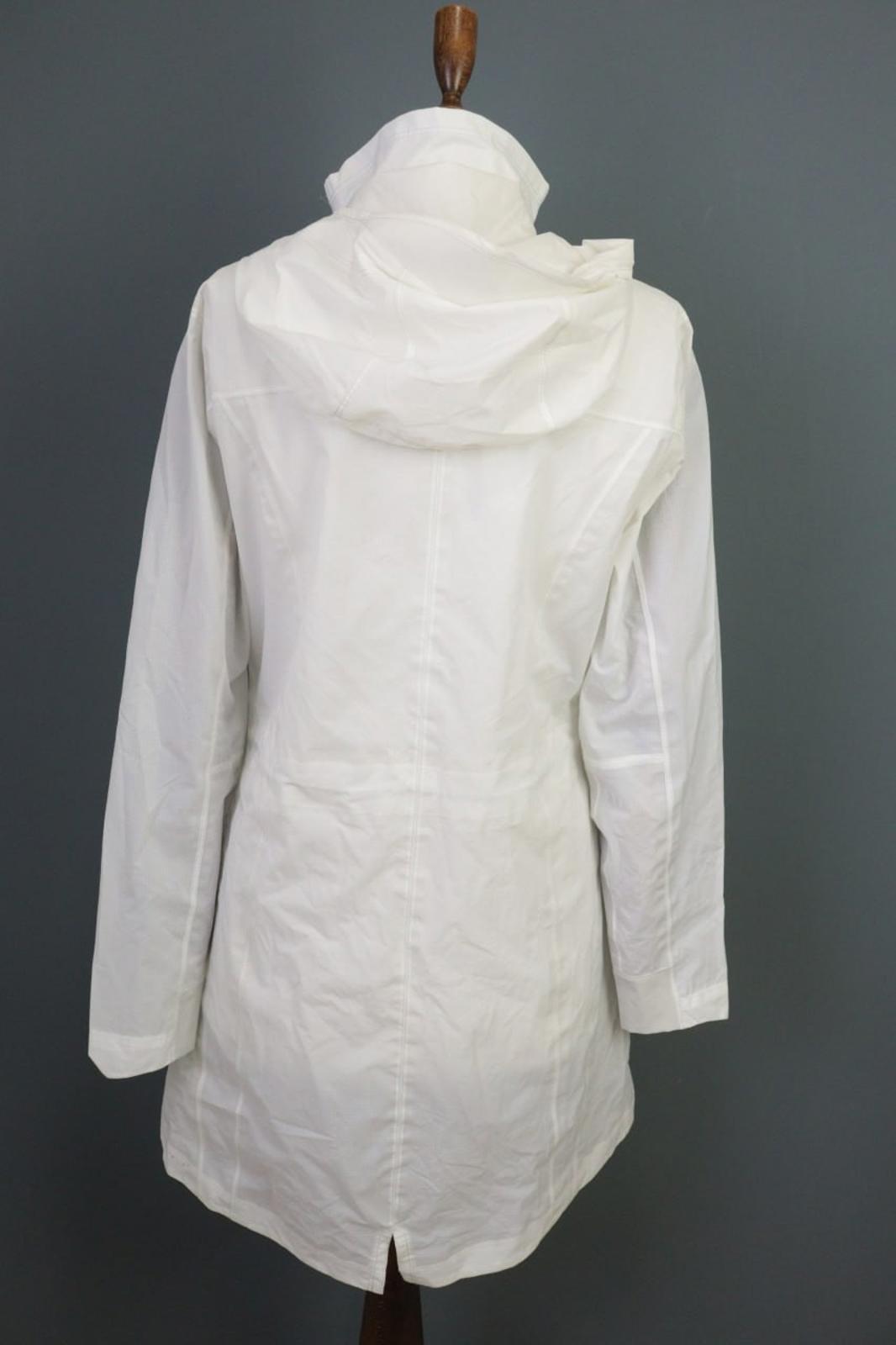 KUHL White Classic Fit High Neck Casual Long Sleeve Full Zip Hooded Jacket Sz M – Used