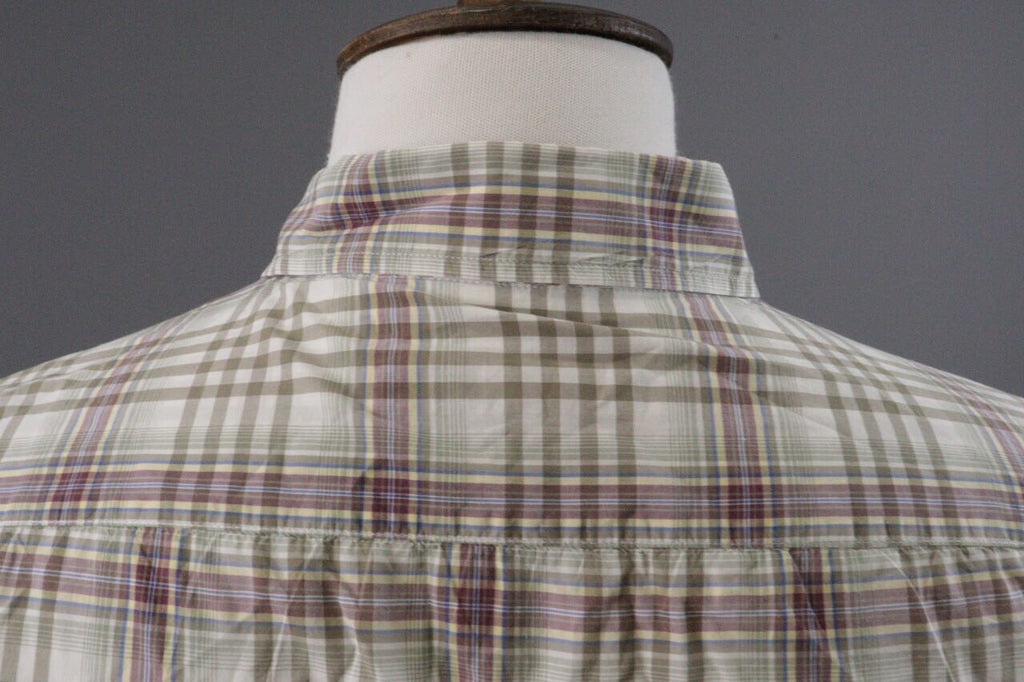 Etro Milano Beige Check Long Sleeve Button Down Shirt – Size XL