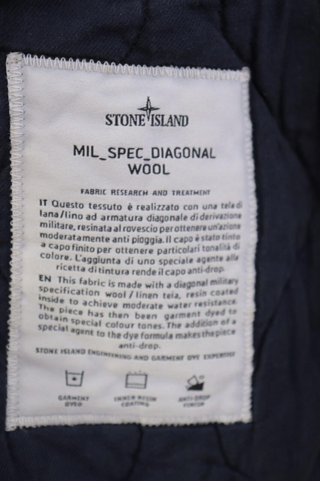 STONE ISLAND Blue Wool Multipockets Cago Hooded Full Zip Jacket – Size L