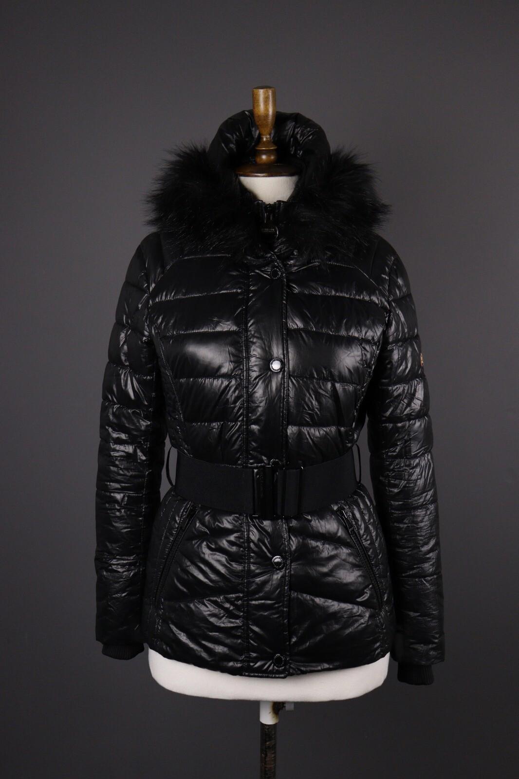 BARBOUR INTERNATIONAL Marleigh Quilt Jacket Belted Hooded Faux Fur – Size 34