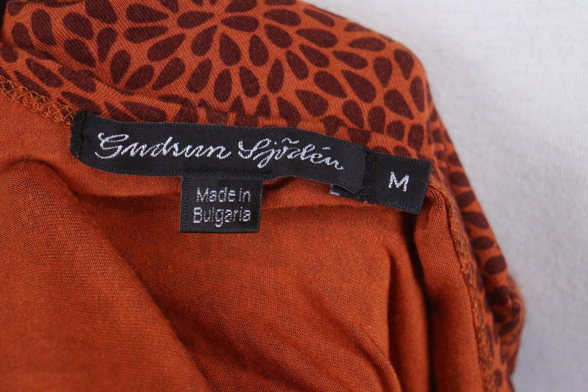 GUDRUN SJODEN Brown Sleeveless Scoop Neck Fit & Flare Dress – Size M