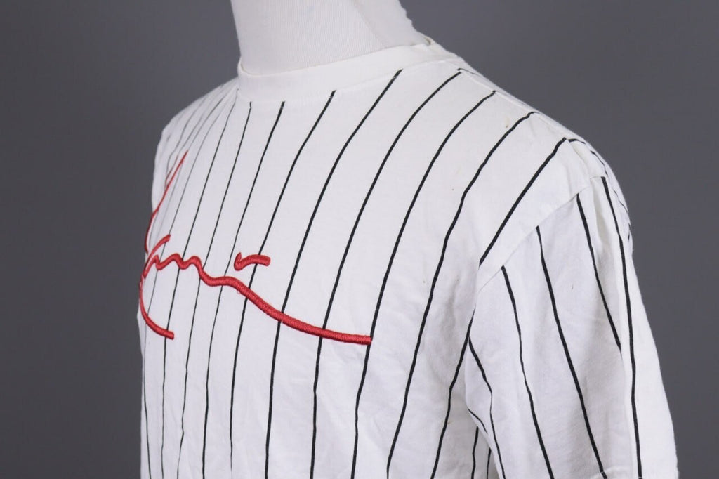 Karl Kani White Embroidered Summer Big Logo Short Sleeve T-shirt – Size XS