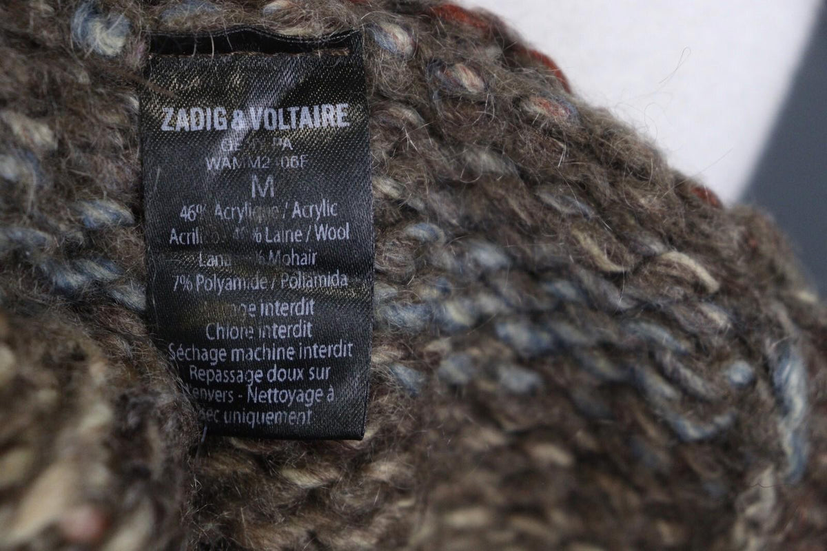 ZADIG & VOLTAIRE Brown Long Sleeve Hooded Cardigan – Size M