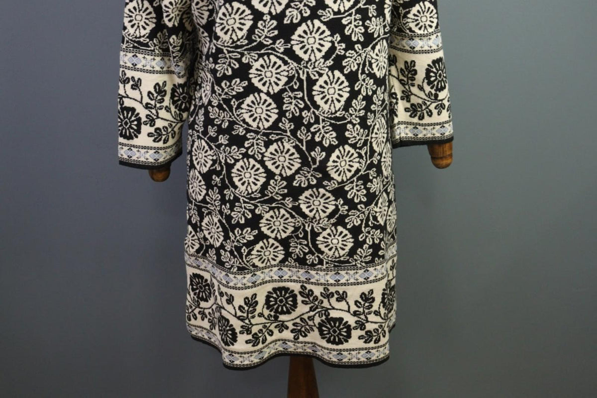 GUDRUN SJODEN Multicolor Floral Cotton Crew Neck Long Sleeve Sheath Dress – Size S