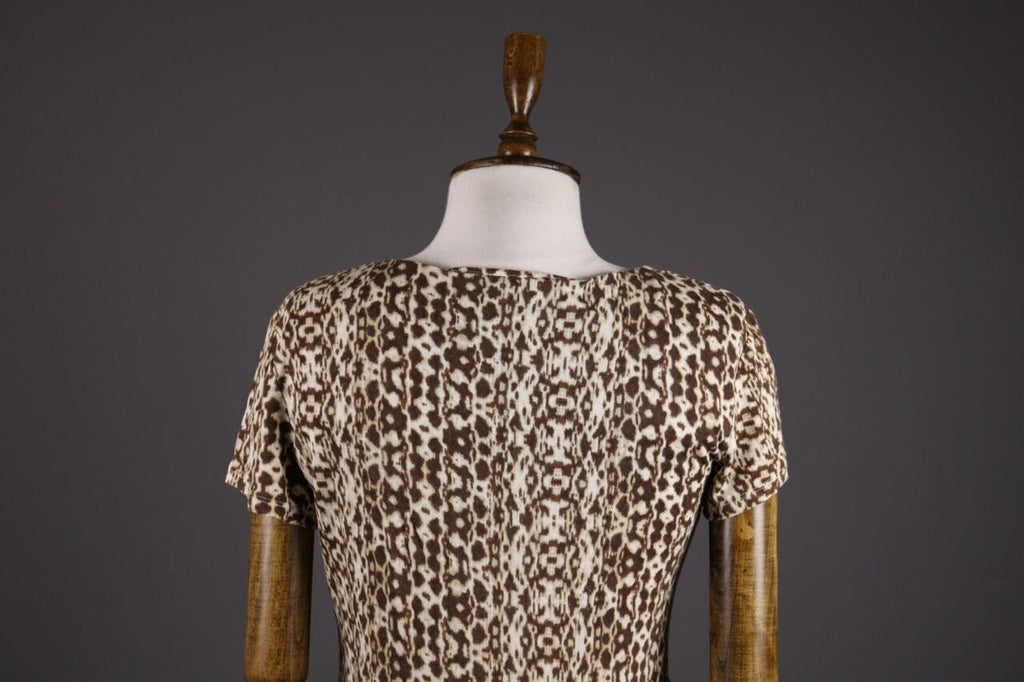 Weekend Max Mara Multicolor Leopard Print A-Line Sheath Midi Dress – Size L