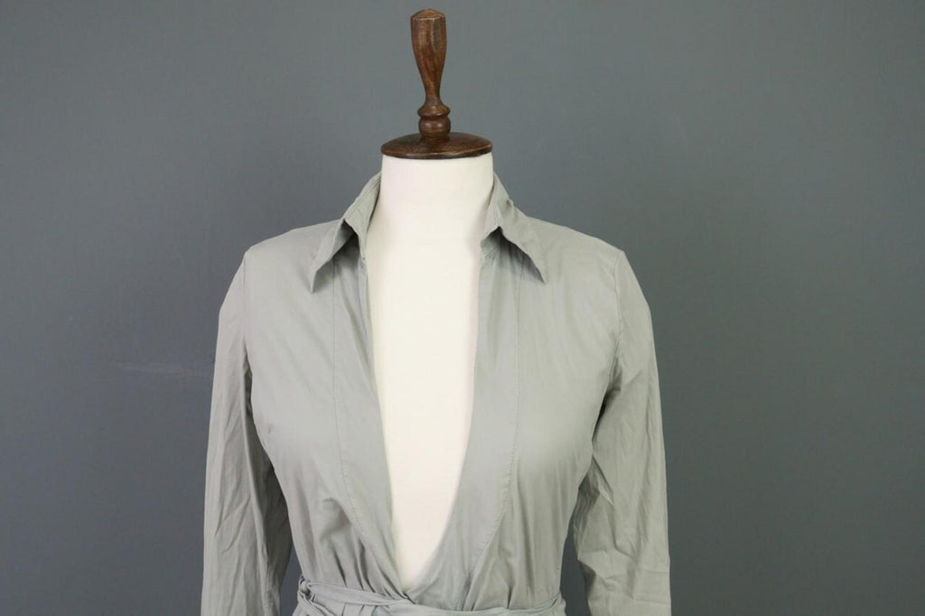 TRANSIT PAR SUCH Gray Beolt Long Sleeve Cape Top Blouse Shirt – Size 1