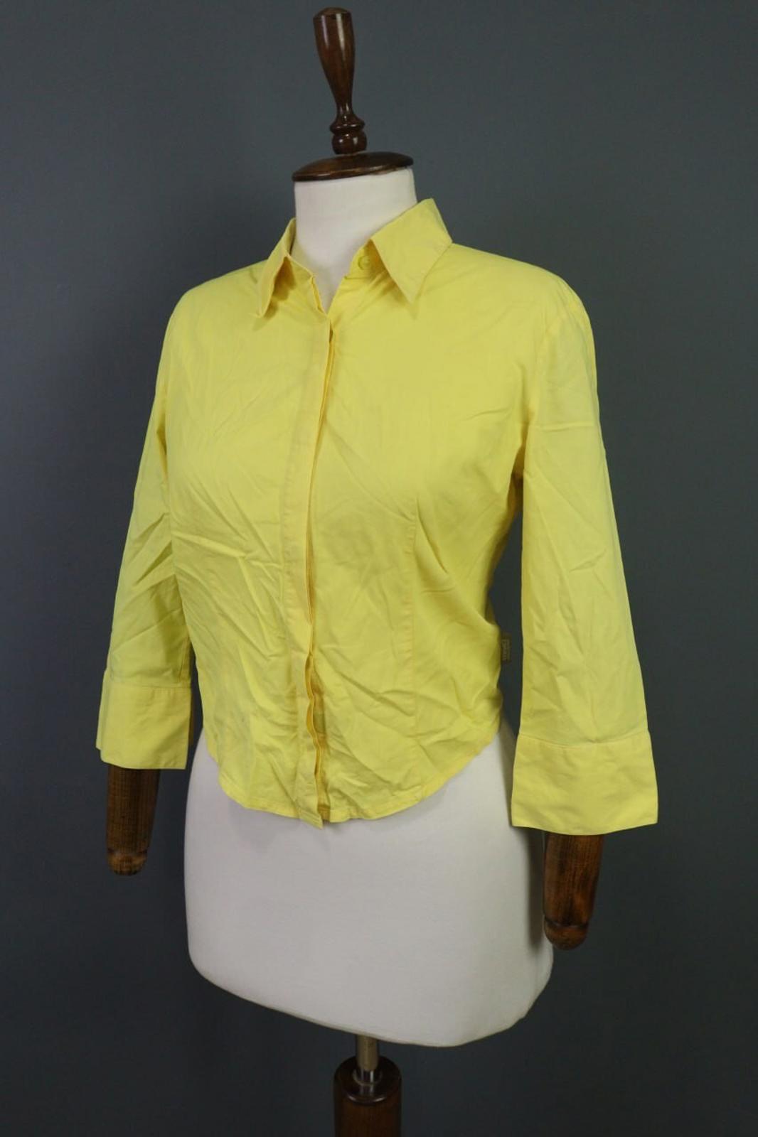 Versace Jeans Couture Button Down Yellow Shirt Vintage – Size Small