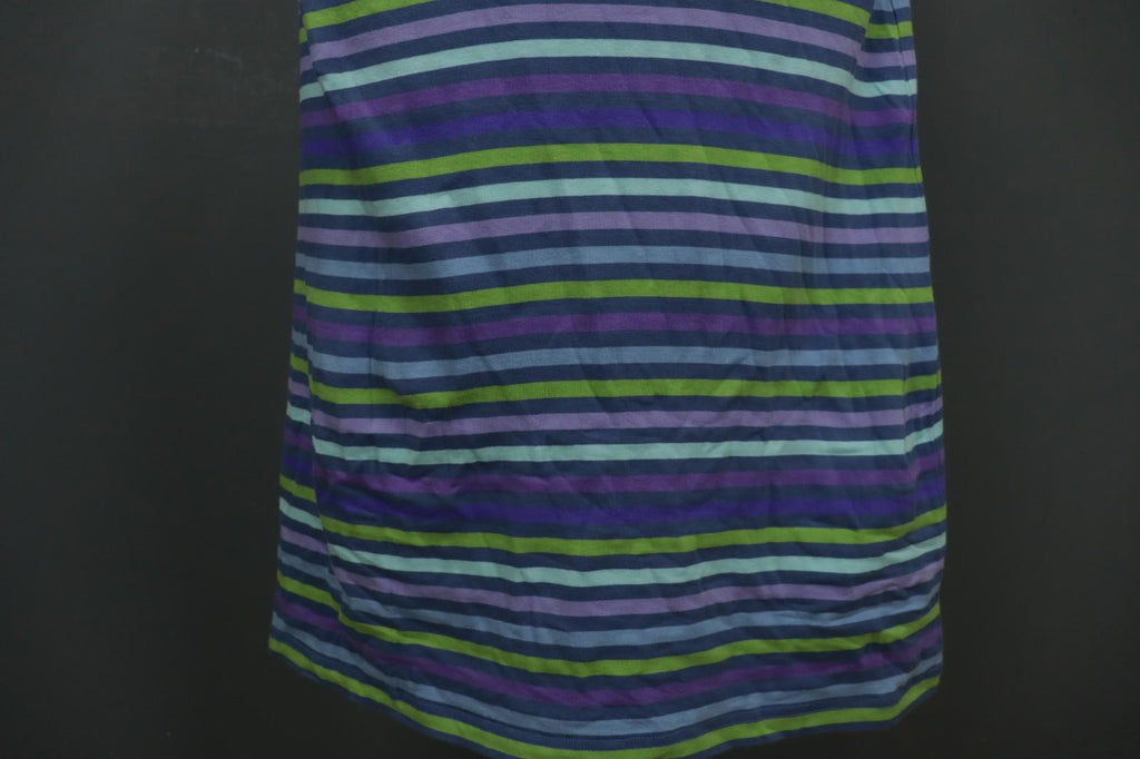 GUDRUN SJODEN Multi Striped Sleeveless Square Neck Pullover Tank Dress – Size S