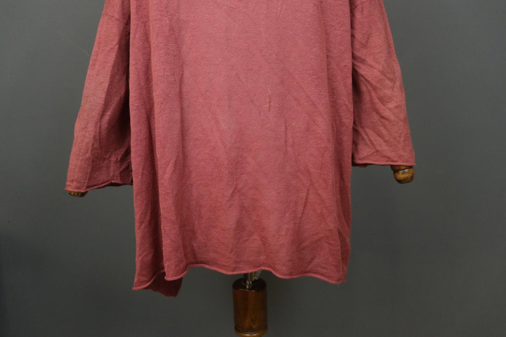 GUDRUN SJÖDEN Marron 100% Linen Knit Long Sleeve Pullover Sweater Dress – Size XL