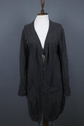 GUDRUN SJODEN Gray Long Sleeve Lagenlook Knit Cardigan Sweater – Size M