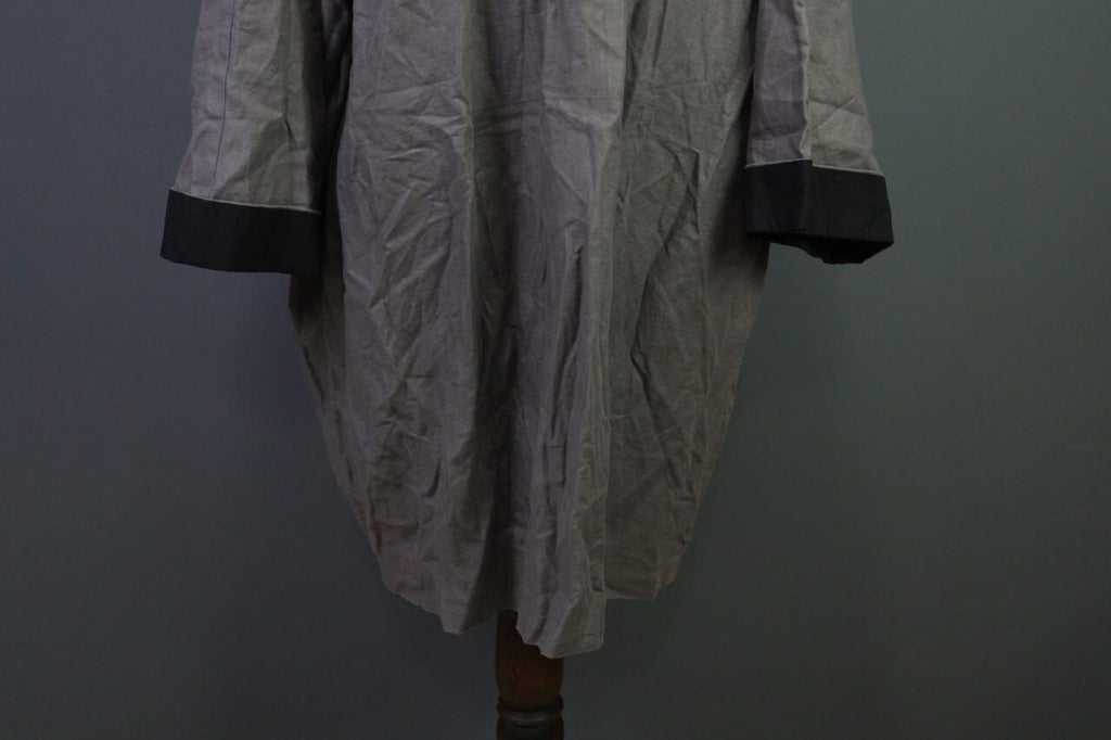 GUDRUN SJODEN Gray Windbreaker Linen Parka Oversized Coat Jacket – Size XL