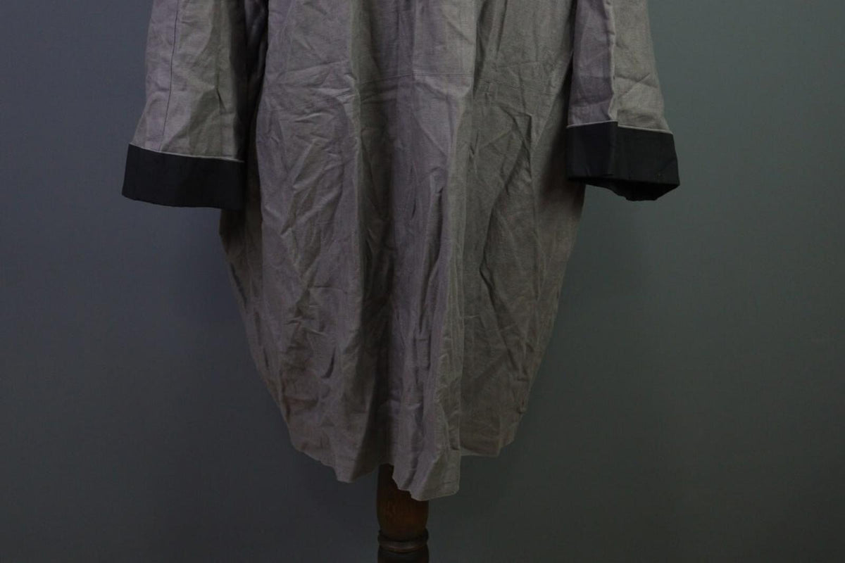 GUDRUN SJODEN Gray Windbreaker Linen Parka Oversized Coat Jacket – Size XL