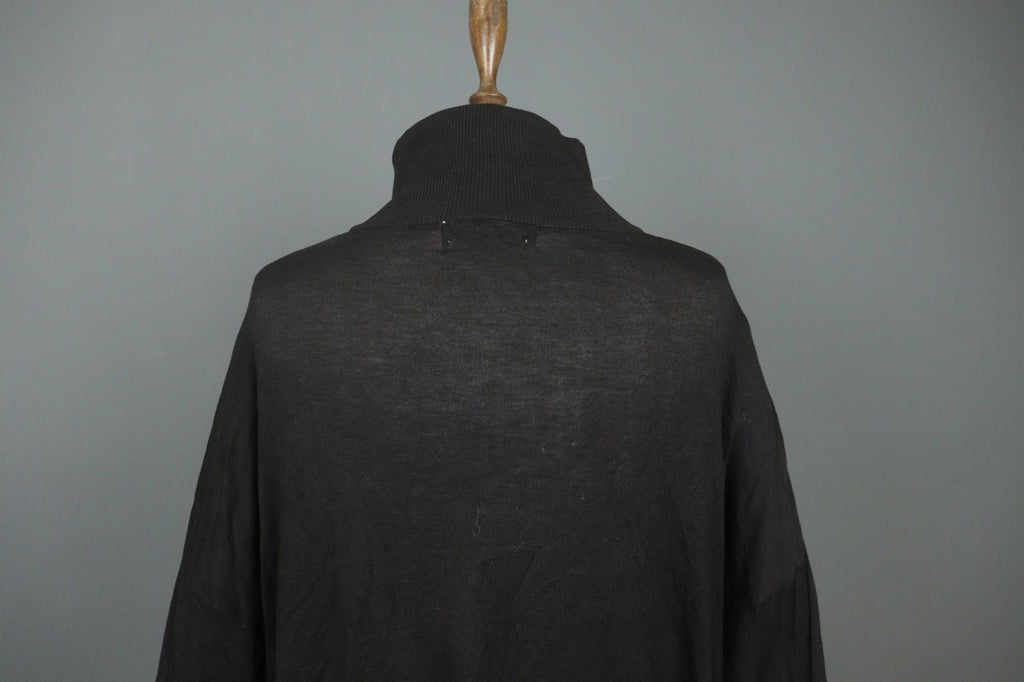 RUNDHOLZ Black 100& Cotton Long Sleeve Mock Neck Pullover Tunic Top – Size L