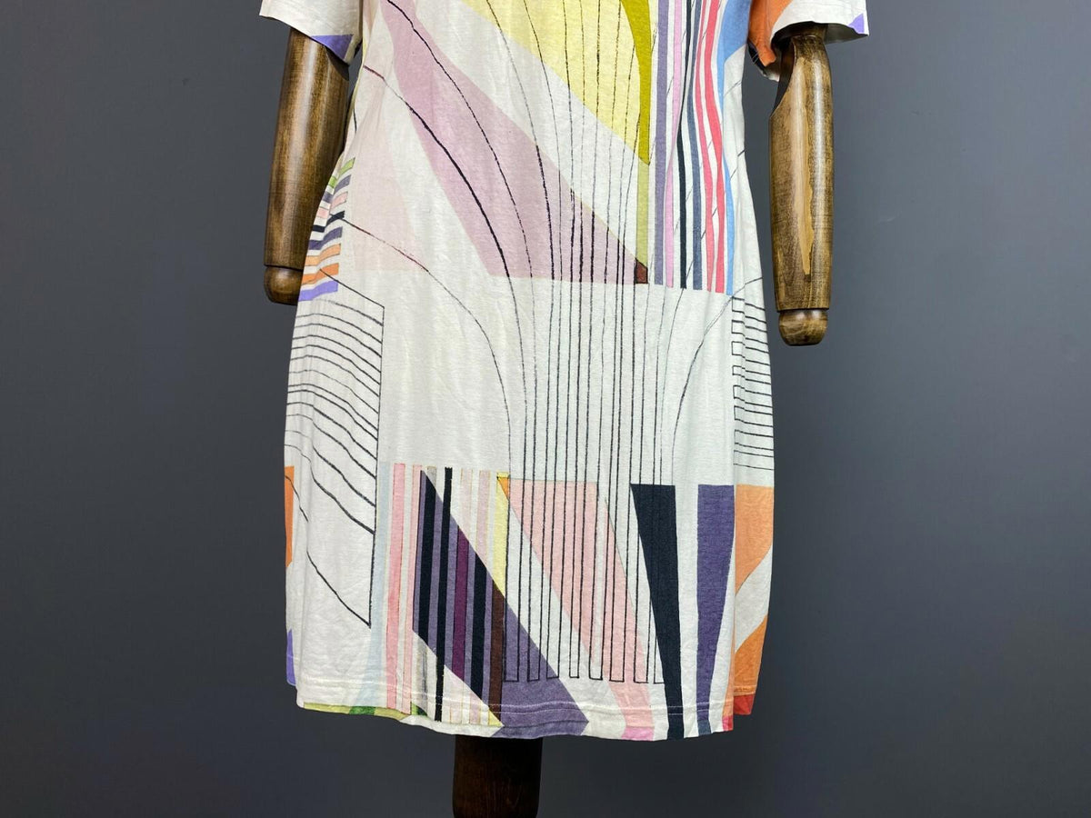 HINDAHL&SKUDELNY Multicolor Floral Scoop Neck 3/4 Sleeve Dress – Size M