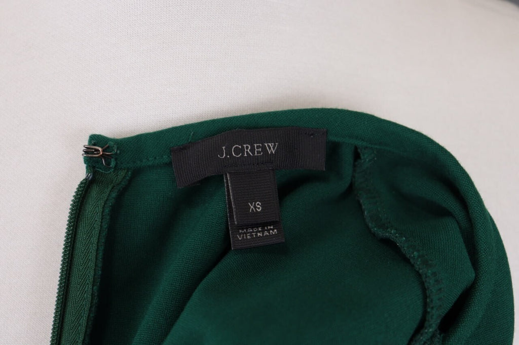J. Crew Green Long Sleeve Bodycon Evening Midi Dress – Size XS