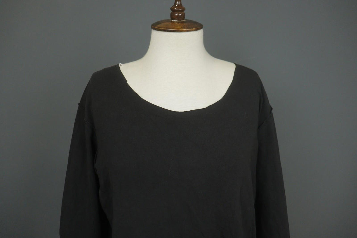 RUNDHOLZ Black Lagenlook Summer Long Sleeve Pullover Blouse Top – Size L