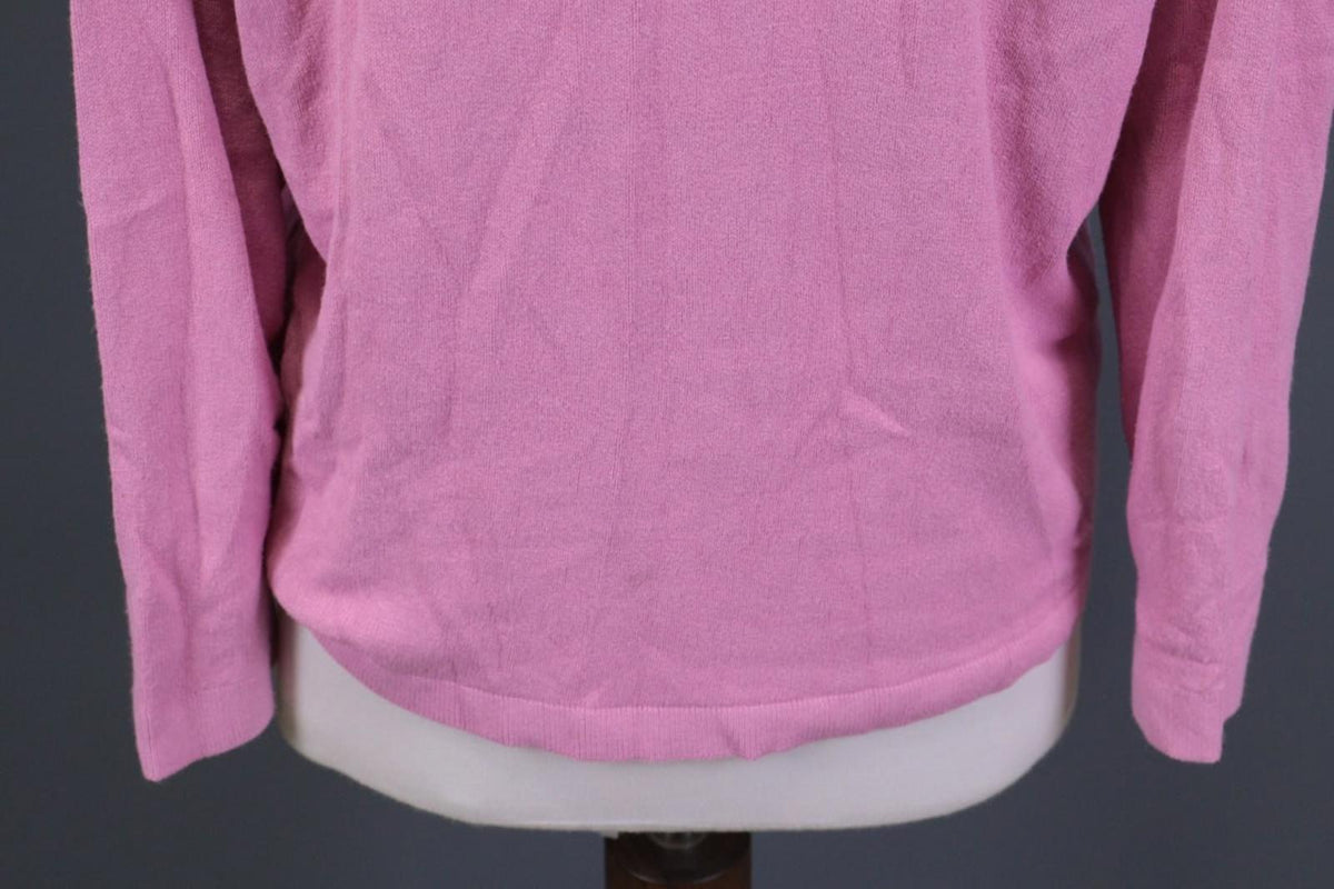 IRIS VON ARNIM Pink Viscose Long Sleeve Button Front Cardigan Sweater – Size L