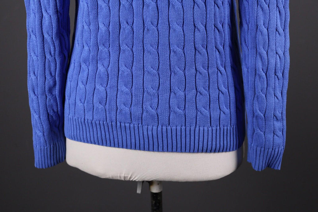 LAUREN RALPH LAUREN Black Label Cable Knit Big Logo Sweater – Size L