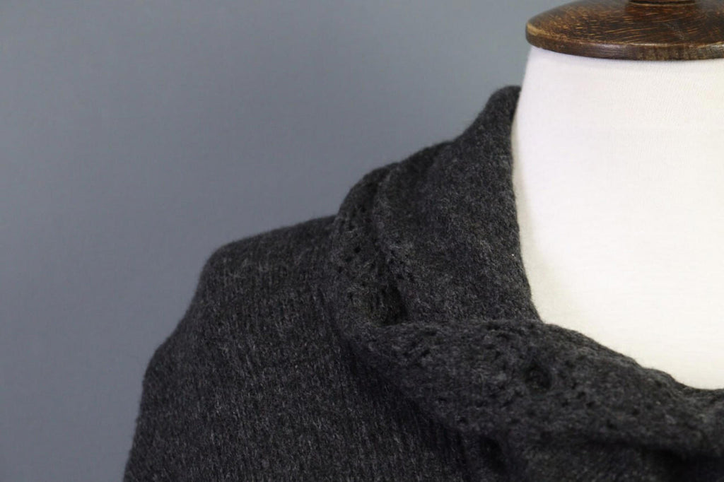 OSKA Gray Lagenlook Obersized Wool Mohair Angora Cardigan Sweater