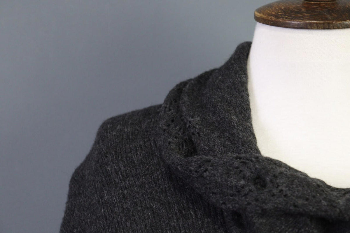 OSKA Gray Lagenlook Obersized Wool Mohair Angora Cardigan Sweater