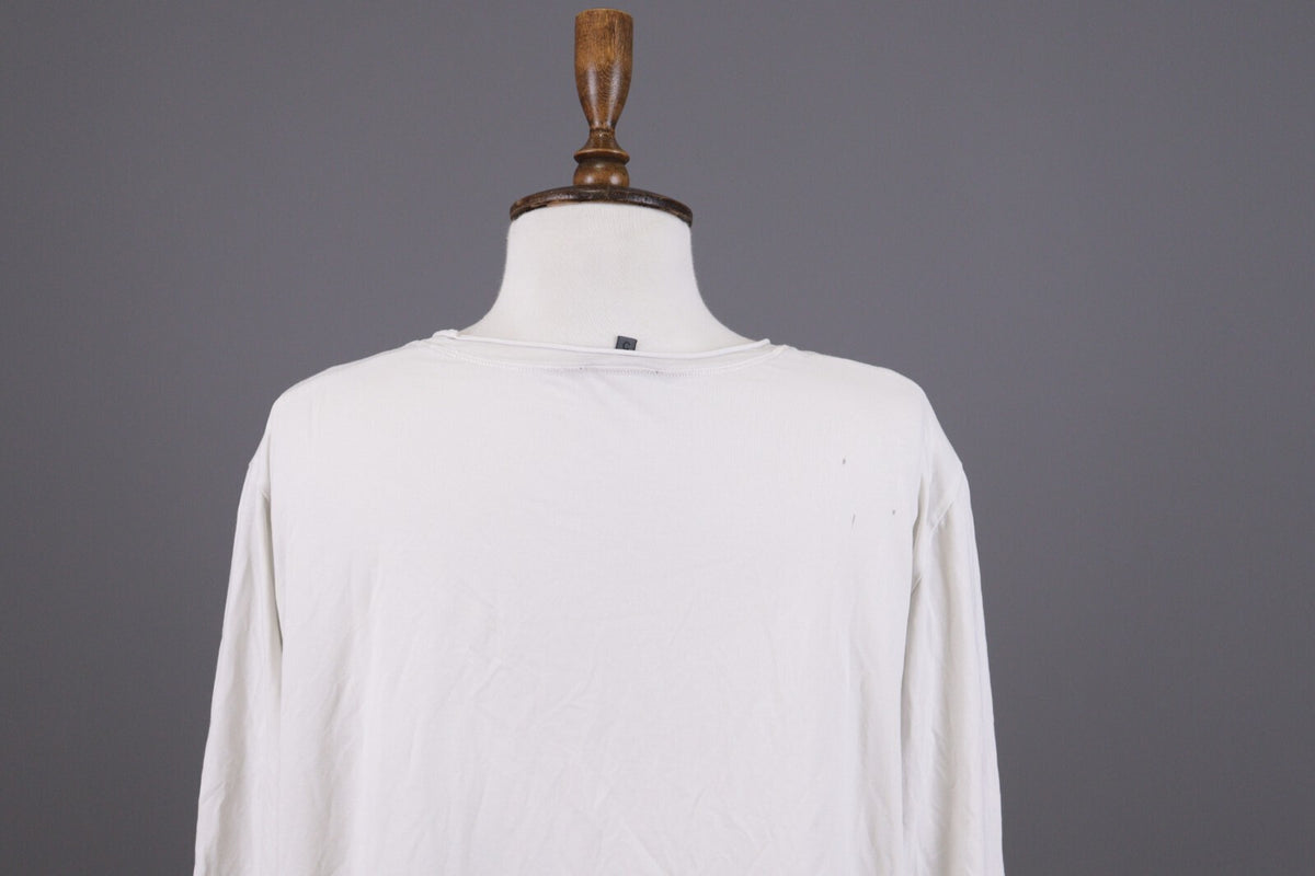 Oska White Long Sleeve Lightweight Summer Top Shirt – Size 5 / 2XL